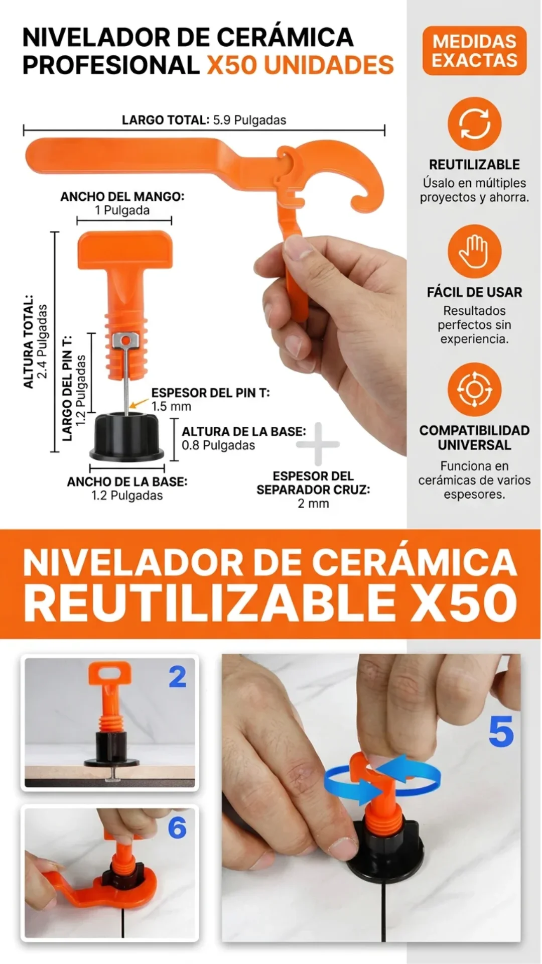 NIVELADOR DE CERÁMICA X50und REUTILIZABLE — página 5